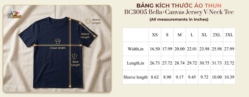 BC3005 Bella+Canvas Jersey V-Neck Tee