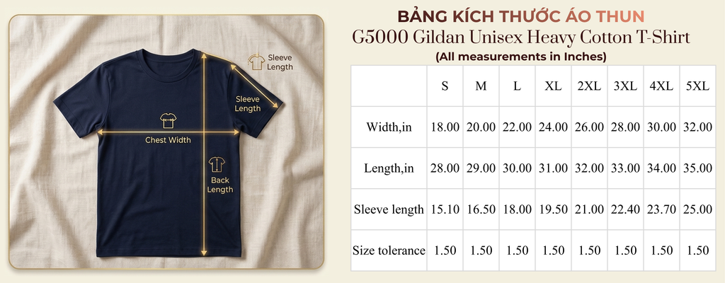 G5000 Gildan Unisex Heavy Cotton T-Shirt